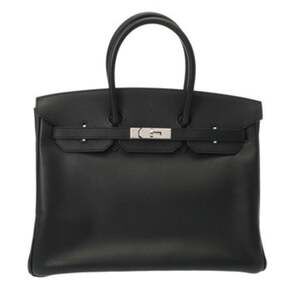 HERMES Birkin 35 Black K Stamp (circa 2007) Men's/Women's Epsom Leather Handb...